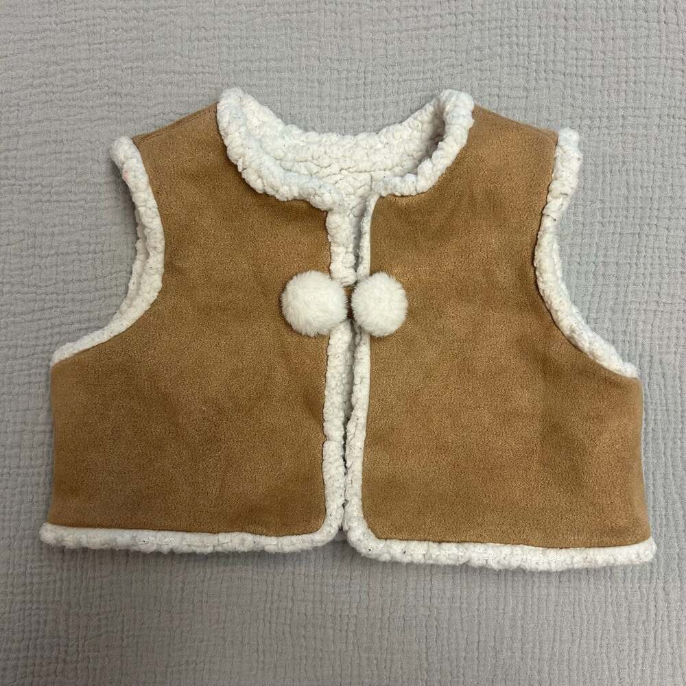 Baby Gap Faux Suede Sherpa Vest Size 18M